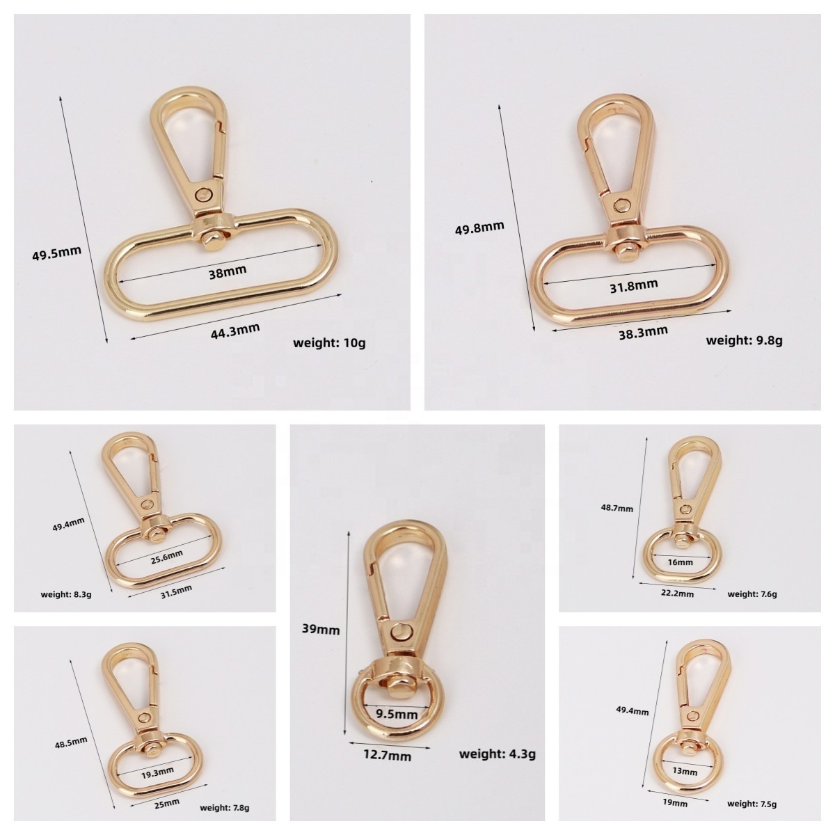 Zinc alloy bags luggage buckle strap metal hook DIY hardware accessories metal swivel snap hook