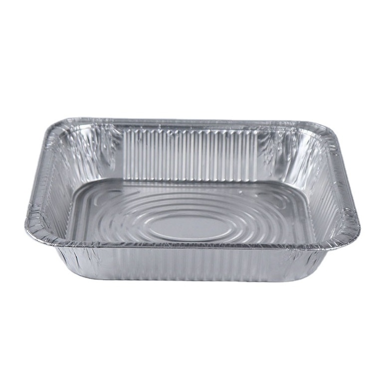 Disposable aluminium foil bbq grill pan square 4 compartment aluminium foil food tray