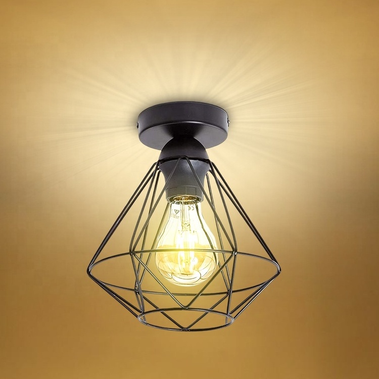 High quality fashion retro ceiling lamp 40W wire lamp. semi flush mount ceiling light