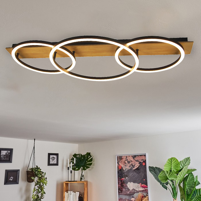 Modern Design SMD LED ceiling light Circular Lighting Matt Black Decorative Ceiling Light