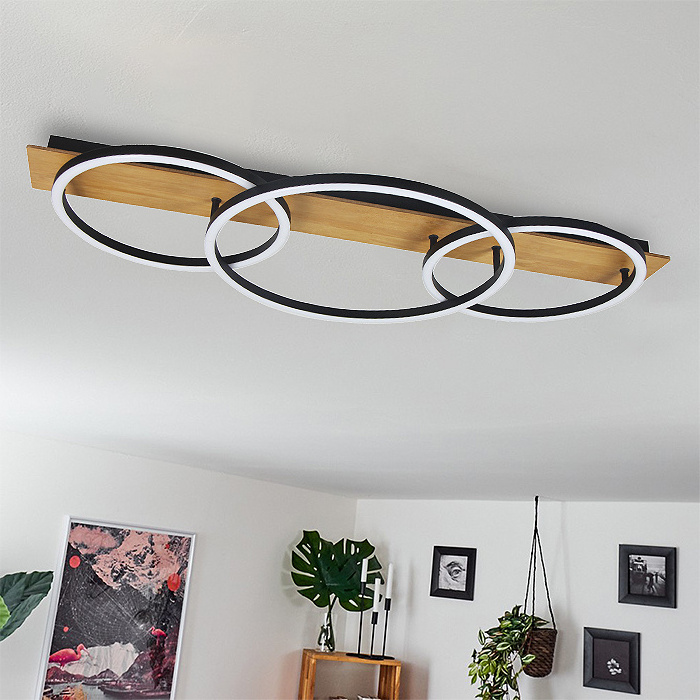 Modern Design SMD LED ceiling light Circular Lighting Matt Black Decorative Ceiling Light