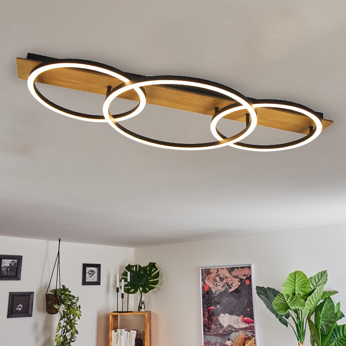 Modern Design SMD LED ceiling light Circular Lighting Matt Black Decorative Ceiling Light