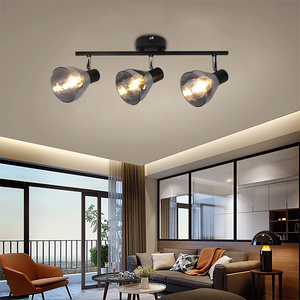 LED Stylish Ceiling Spotlight 3 Heads Swivel Spotlight Led 3 Way Straight Rotatable Spotbar Spot Light LED