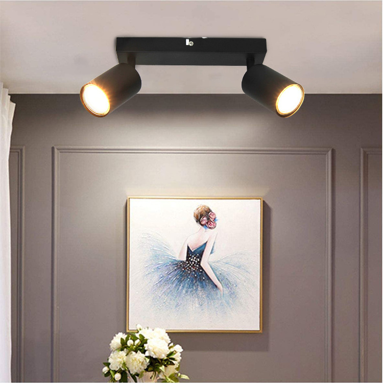 Nordic Led Spotlight Ceiling Light GU10 Fixture 90 degree AdjustableTrack Lighting for Clothing Store Showroom