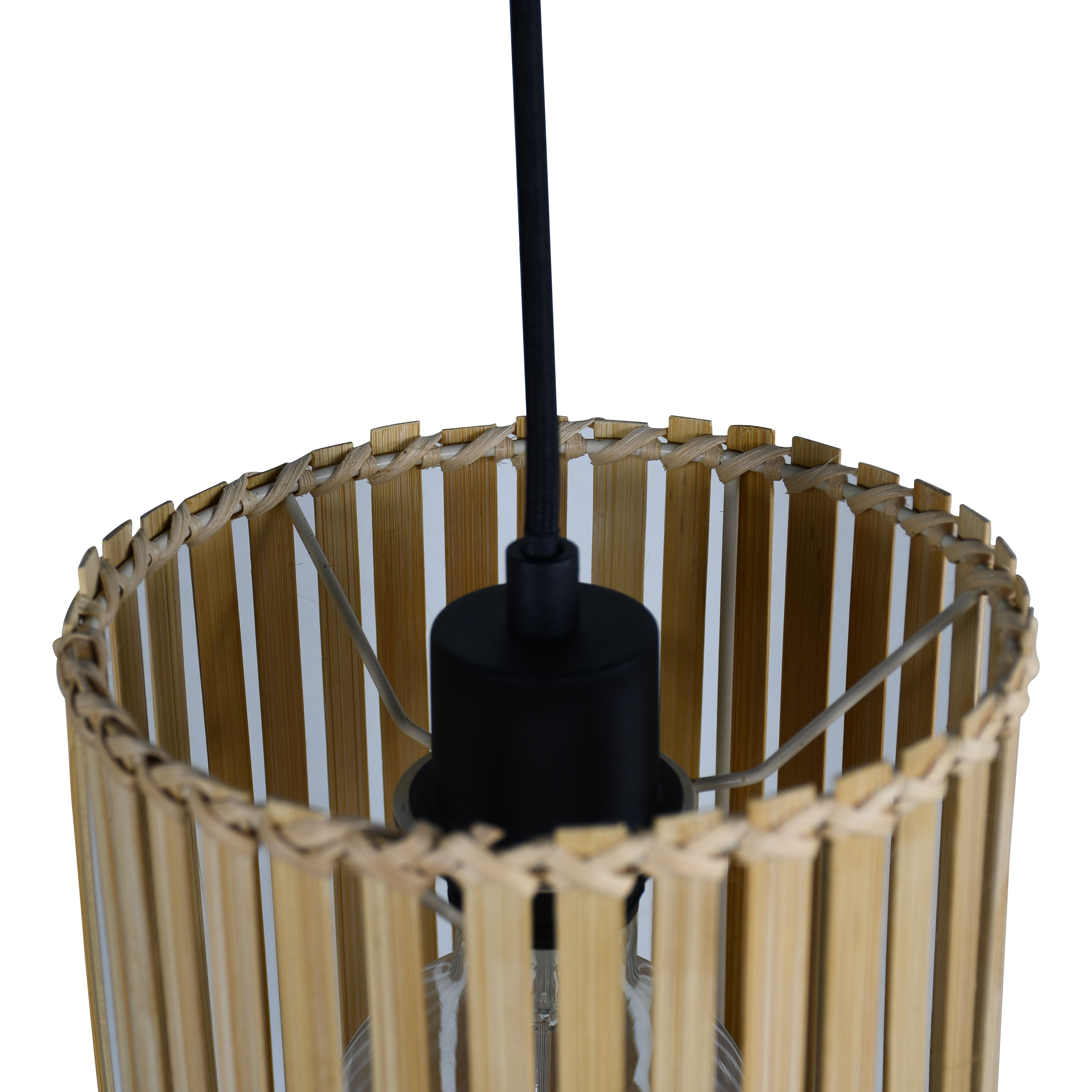 Natural Style Bamboo Pendant Lights Chinese Weaving Hanging Lamp Garden Restaurant Home Decor Lighting Fixtures