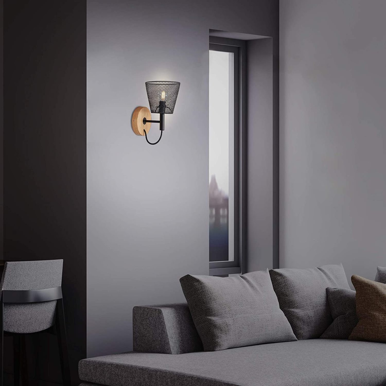 Nordic Modern Wall Sconce For Bedroom Indoor Wall Lamp With Switch Bedside. wall light switch