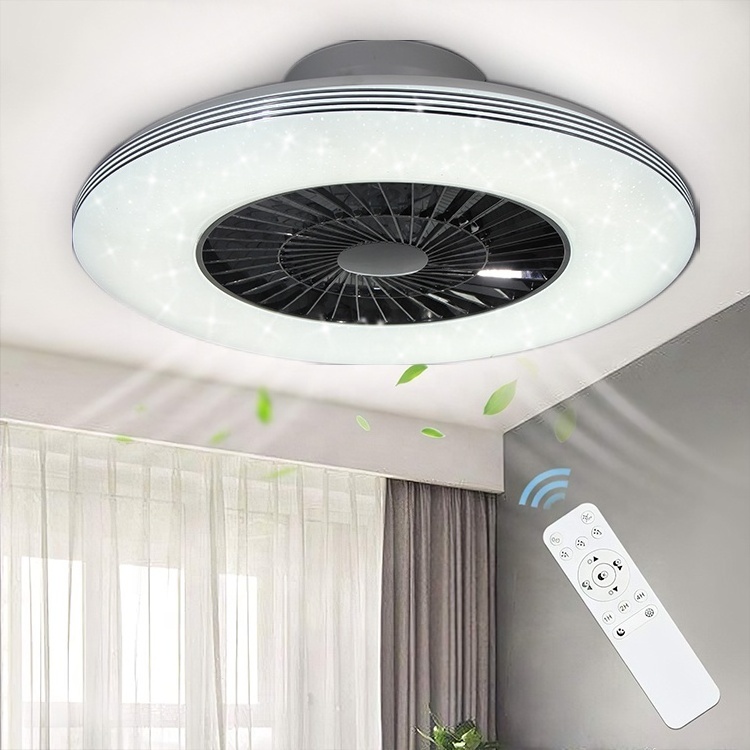 Best Selling New Star Shape Lighting ceiling fans with lights remote control romantic invisible ceiling fan with led lights