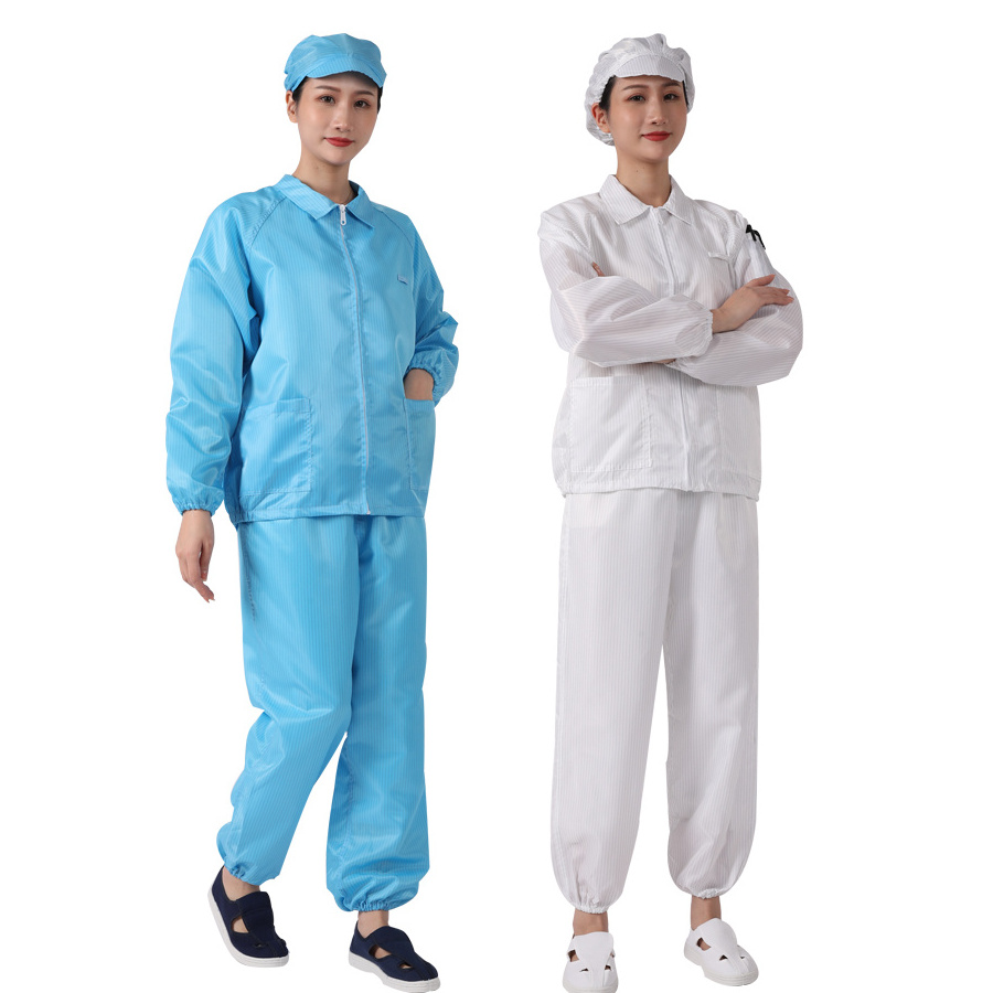 High Quality Esd Jacket with Suit/clean Room Esd Clothes/antistatic Cleanroom Suit Cleanroom ESD Antistatic Coveralls