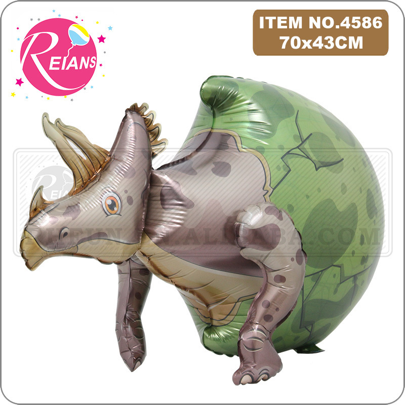 3D Standing Cartoon Dinosaur Baby Egg Foil Balloon Tyrannosaurus Triceratops Balloon Baby Shower Toy Gifts Birthday Party Decor