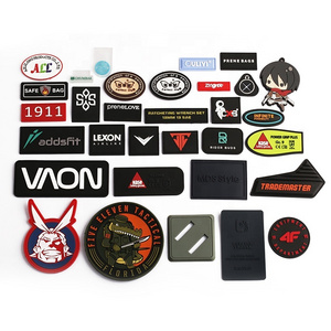 DIY 3D logo heat transfer silicone patch hight quality brand tag soft silicone label