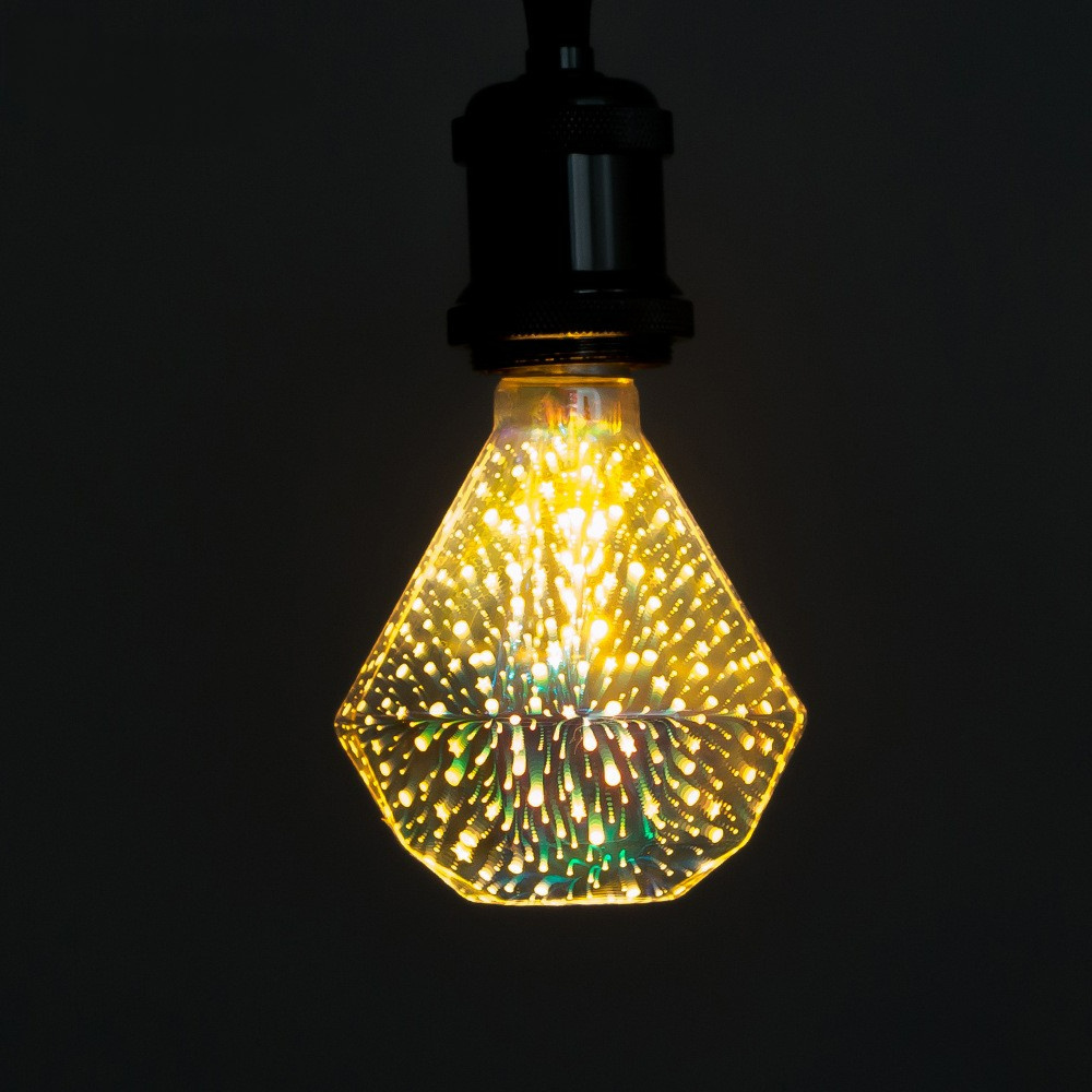 Antique Edison Style Light Bulb Customized Art Light Bulb Festival Light 3D Firework Bulb LED Glass CE Garden AC 90 Zhongshan AF