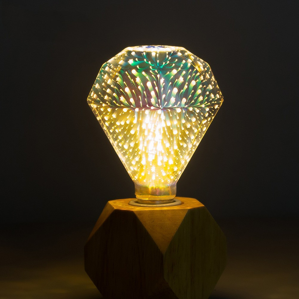 Antique Edison Style Light Bulb Customized Art Light Bulb Festival Light 3D Firework Bulb LED Glass CE Garden AC 90 Zhongshan AF