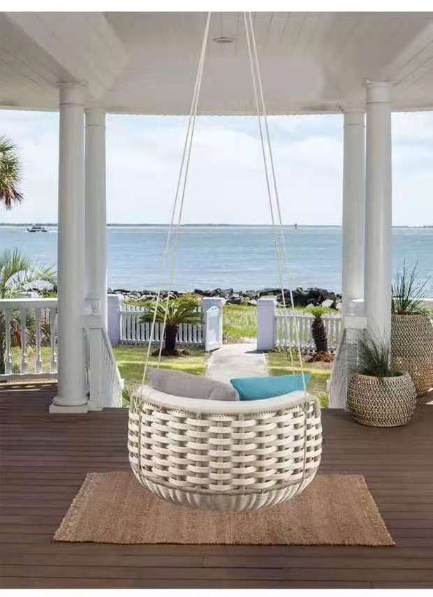 outdoor rattan furniture Round Hang Swing  Kids Hanging Swing Chairs Egg Swing