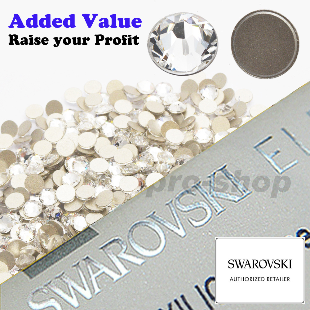 100% Swarovski Elements Crystal Clear in Bulk Flat Back No Hotfix Rhinestones Wholesales