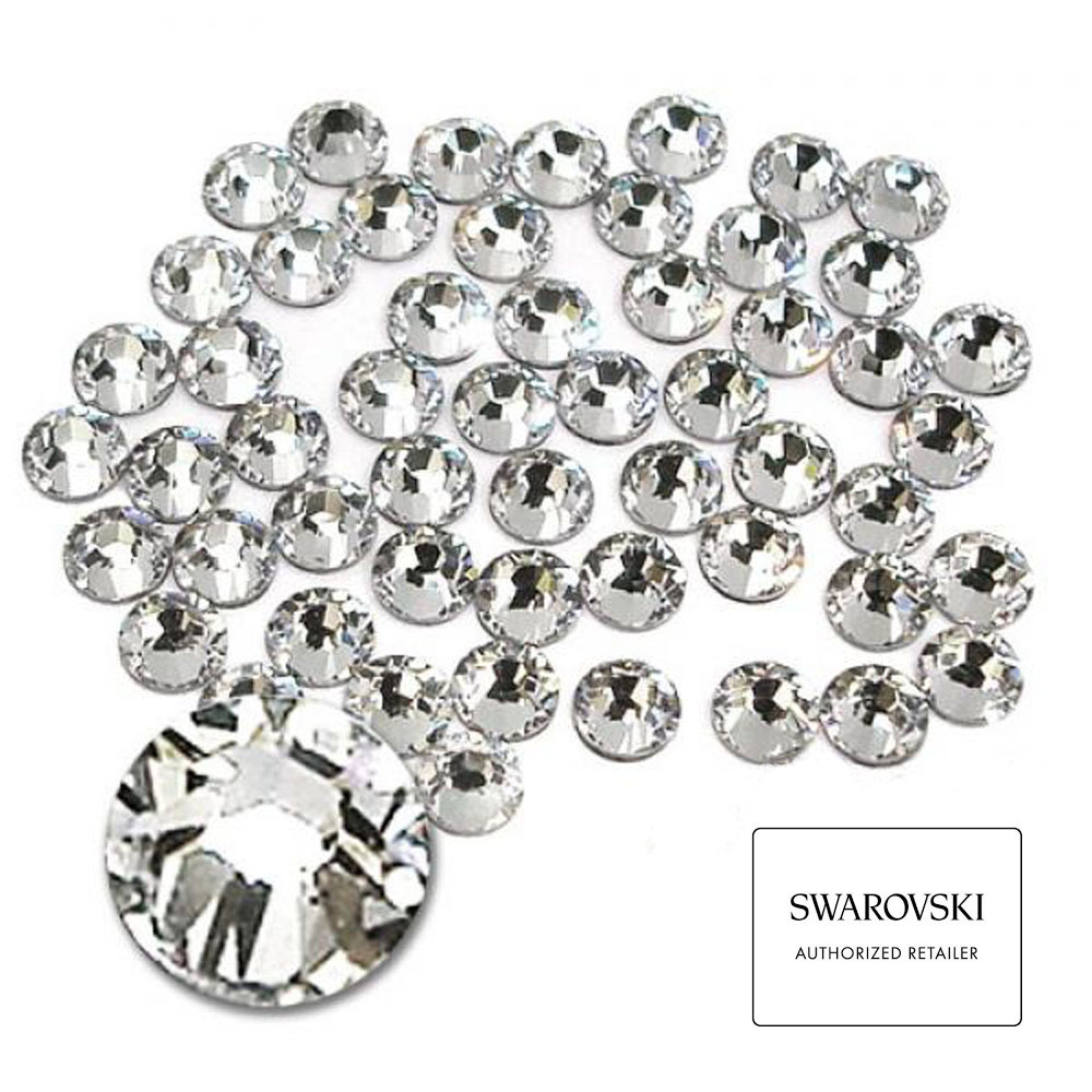 100% Swarovski Elements Crystal Clear in Bulk Flat Back No Hotfix Rhinestones Wholesales