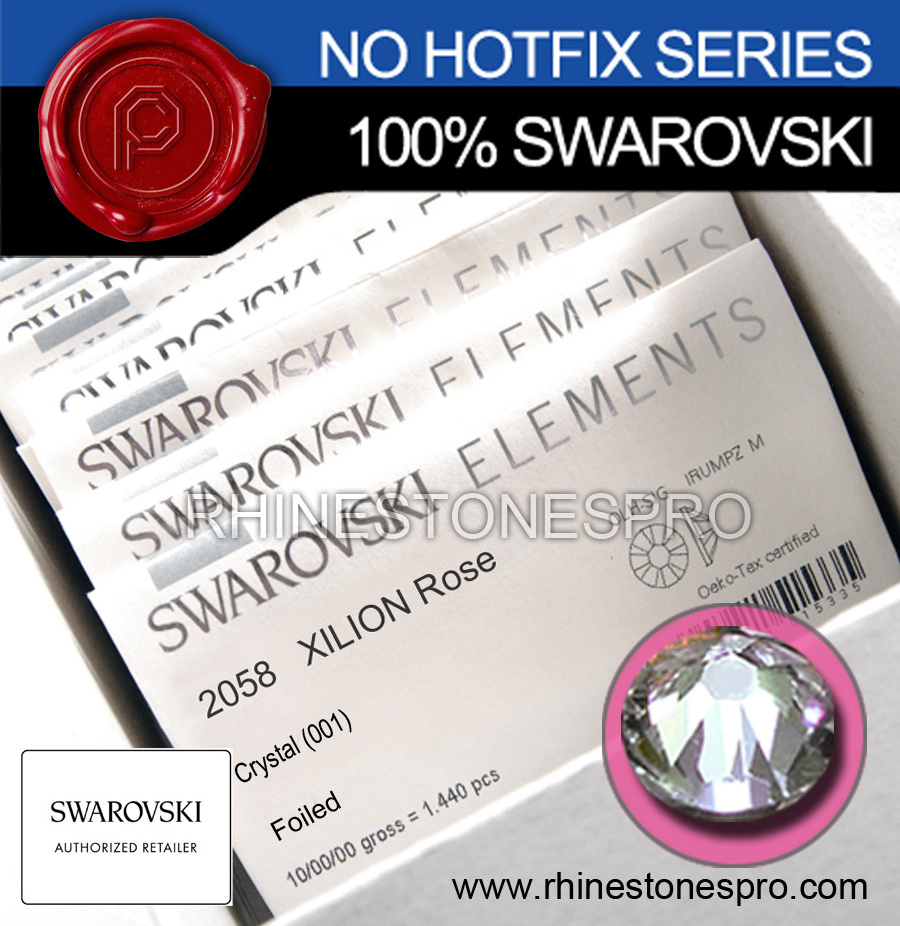 100% Swarovski Elements Crystal Clear in Bulk Flat Back No Hotfix Rhinestones Wholesales