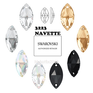 Swarovski New 3223 Navette ( 2 holes ) Pick you want Crystal Elements Sew On Rhinestones