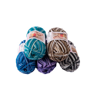 Customizable wholesale weaving raw material soft multi color acrylic yarn chunky knitting yarn