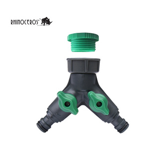 Outdoor 2 Way Solid  Garden Hose Splitter,  Y Valve Garden Hose Connector Tap Diverter Hose Faucet