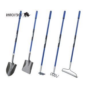 wholesale certified carbon steel , head traditional  Ergonomic fiberglass handle  farming garden shovel spade/