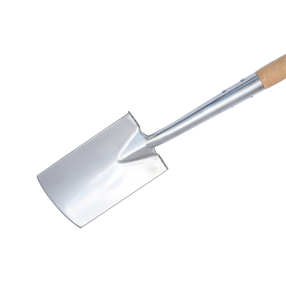 Wholesale Garden Tool Wood, handle Stainless Steel Border Garden Handle Digging Spade Shovel/