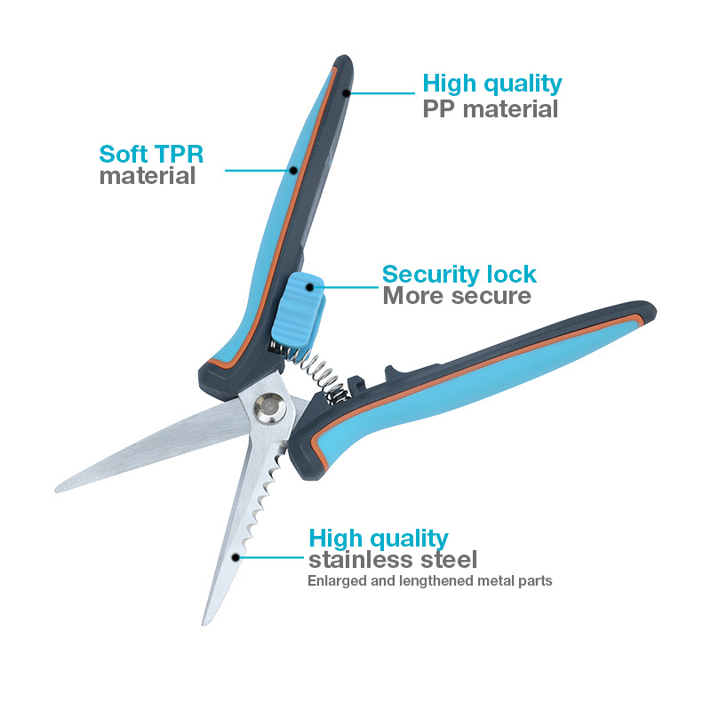 Wholesale  Outdoor Garden Tool Stainless Steel Ergonomic Handle Garden Pruner Scissors Shear