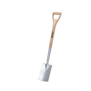 Wholesale Garden Tool Wood, handle Stainless Steel Border Garden Handle Digging Spade Shovel/