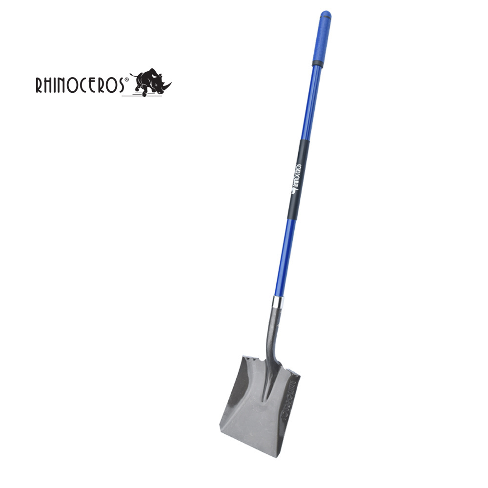 wholesale certified carbon steel , head traditional  Ergonomic fiberglass handle  farming garden shovel spade/