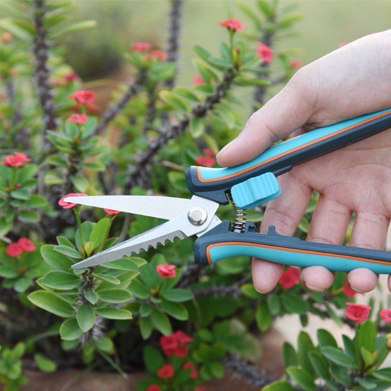 Wholesale  Outdoor Garden Tool Stainless Steel Ergonomic Handle Garden Pruner Scissors Shear