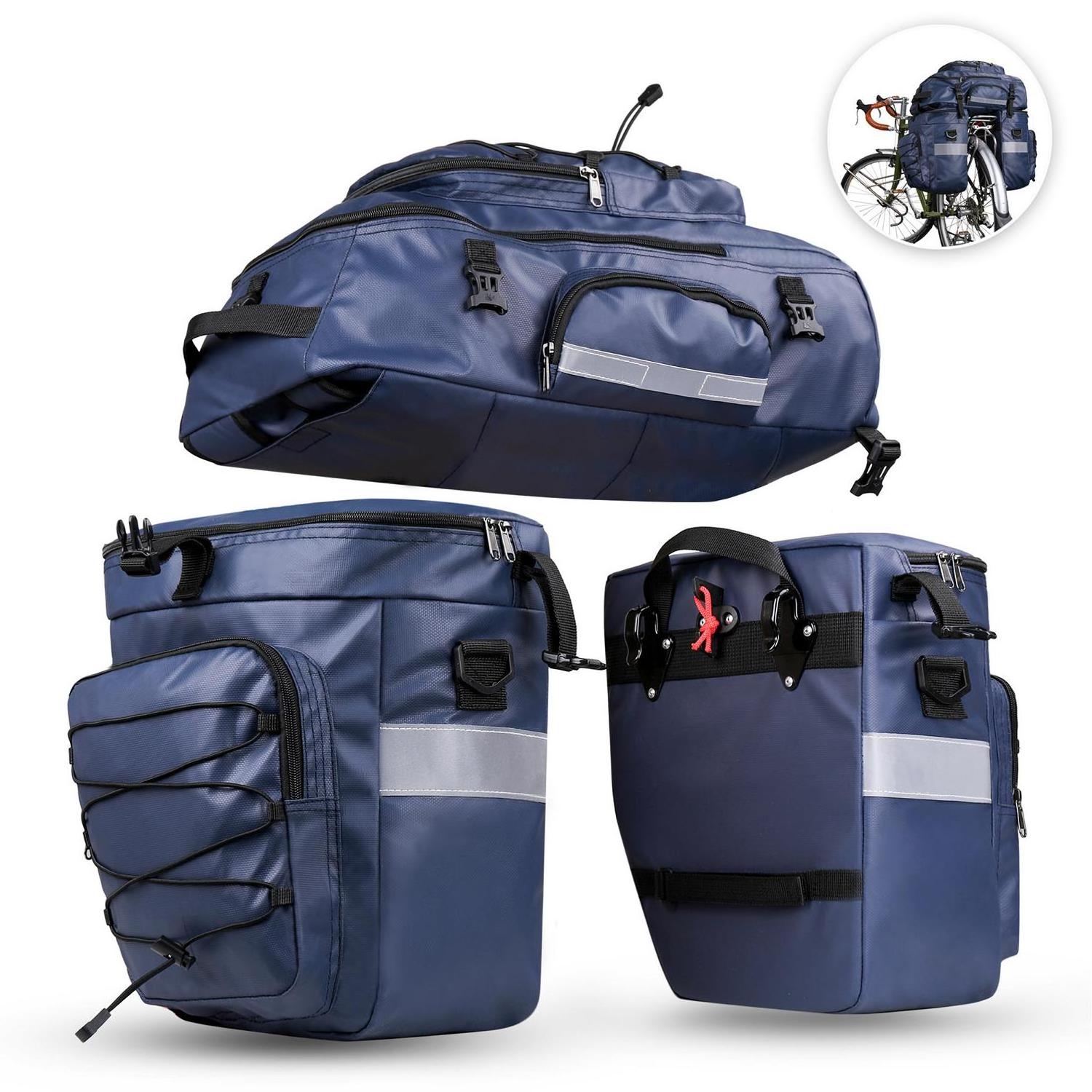 Upgrade Rhinowalk Bike Bag Bike Pannier Rear Set for Bicycle Cargo Rack Saddle Bag  Packing  Laptop Pannier Rack Bicycle Bag