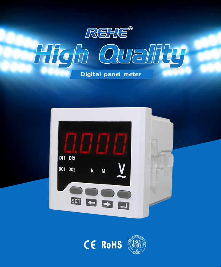 mini Flush Mounted 110Vac Digital Voltage Meter voltimetro digital ac large led digital display voltage