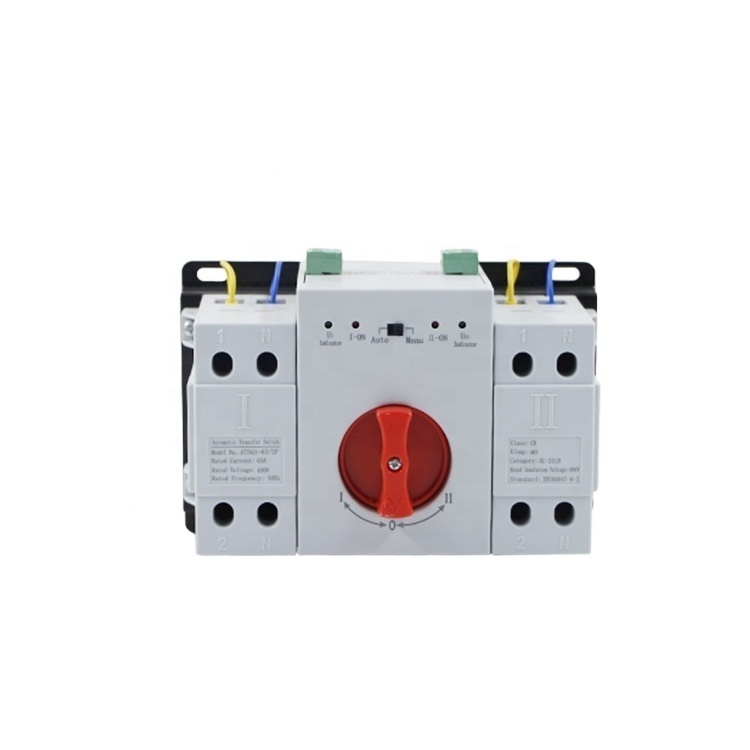 Long using life High Quality  Automatic Dual Power Transfer Power Switch with 63A