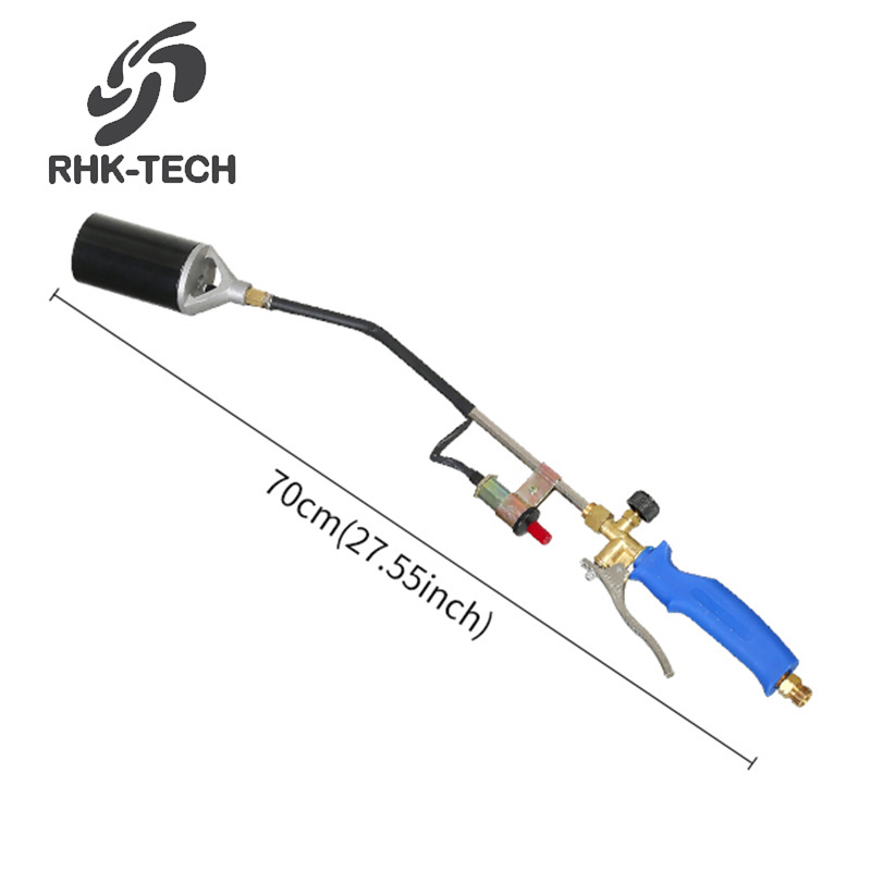 RHK Industrial 70000BTU Propane Gas Long Handle Flame Control Propane Heating Flamethrower Weed Torch