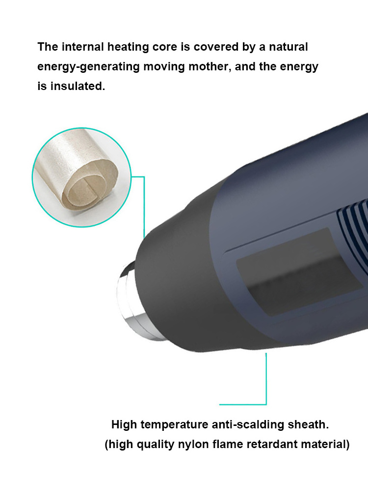 RHK Second Gear Temperature Regulation 60-600 Degrees 1600w Hot Air Gun