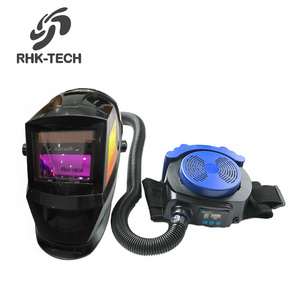 RHK 2024 Hot Selling Cheap Automatic Solar Auto Darkening Air Purifying Welding Helmet with Respirator