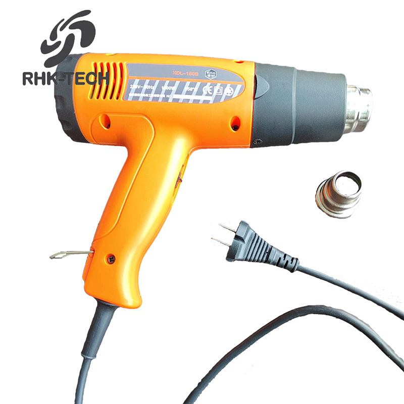 RHK 2024 New Industrial 1600W Rear Temperature Control Packaging Shrink Film Portable Hot Air Heating Gun