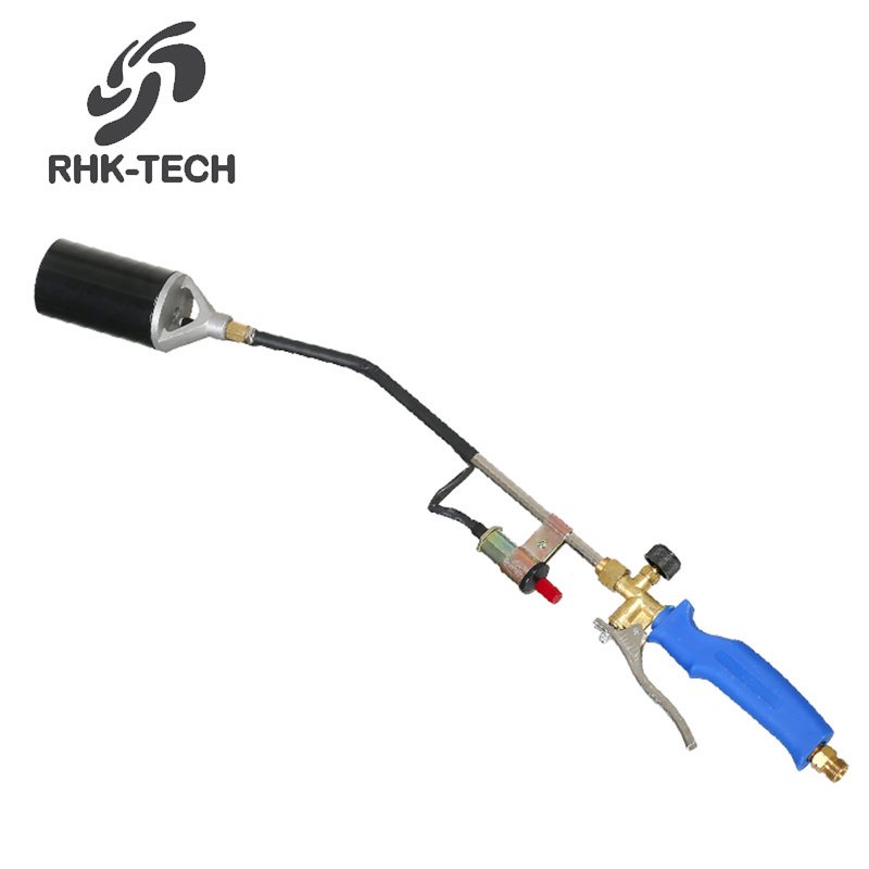 RHK LPG Electronic Self Auto Igniting Weed Torch 70000 BTU Flame Gas Weed Burner Propane Torch with Flame Control Valve