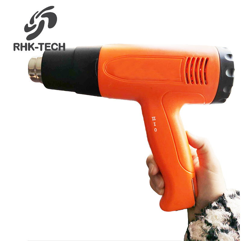 RHK 2024 New Industrial 1600W Rear Temperature Control Packaging Shrink Film Portable Hot Air Heating Gun