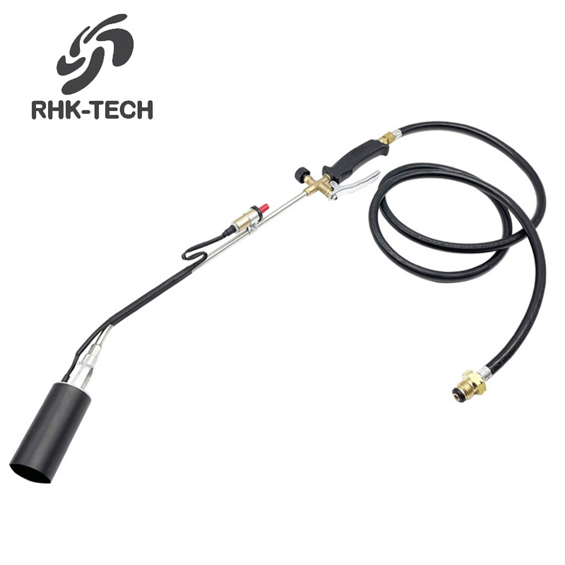 RHK Hot Selling Portable Mini LPG 70000 BTU Weed Burner Propane Gas Welding Heating Torch Flamethrower Gun