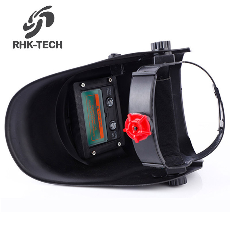 RHK Factory Wholesale Cheap Price Safety PP Auto Darkening Solar Powered Automatic Black Welding Helmet