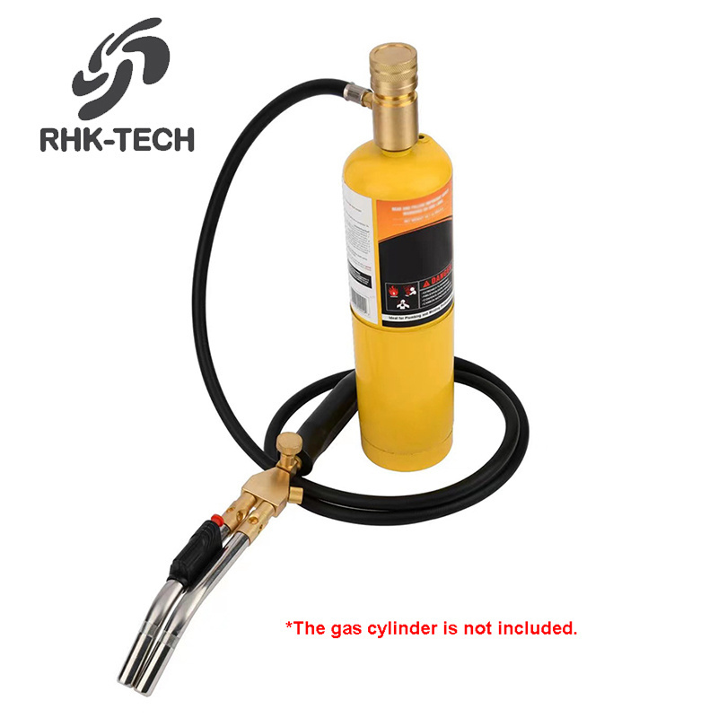 RHK Soldering Torch Mapp Gas Turbo Torch with 1.5m Hose Fit for BBQ Food Heating Jewelry Soldering