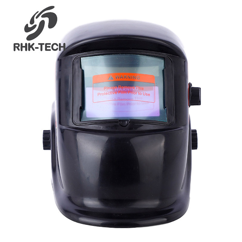 RHK Factory Wholesale Cheap Price Safety PP Auto Darkening Solar Powered Automatic Black Welding Helmet