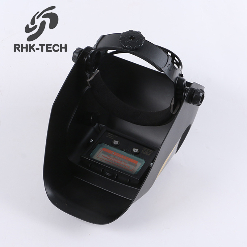 RHK Hot Selling OEM Custom Cheap Black Solar Power Auto Darkening Argon TIG MIG Electronic Headgear Welding Helmet