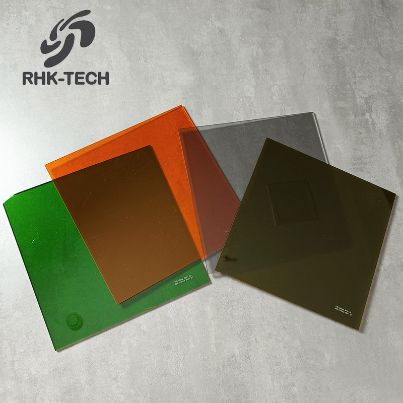 RHK OEM Safety Laser Cutting Plate Acrylic Viewing Window Fiber Optical Laser Protective Window Sheet