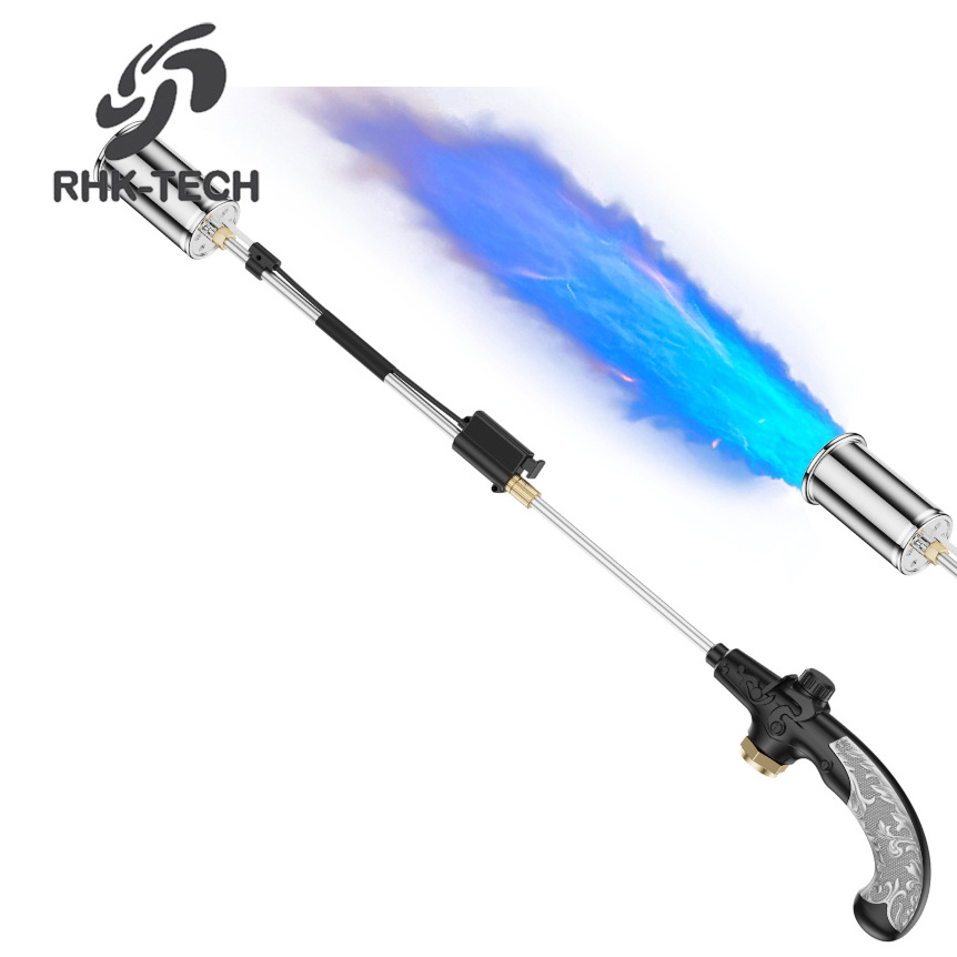 RHK Portable Flame Ignition Gun Press Ignition Propane Gas Weeding Burner Butane Gas Torch with Optional Connector