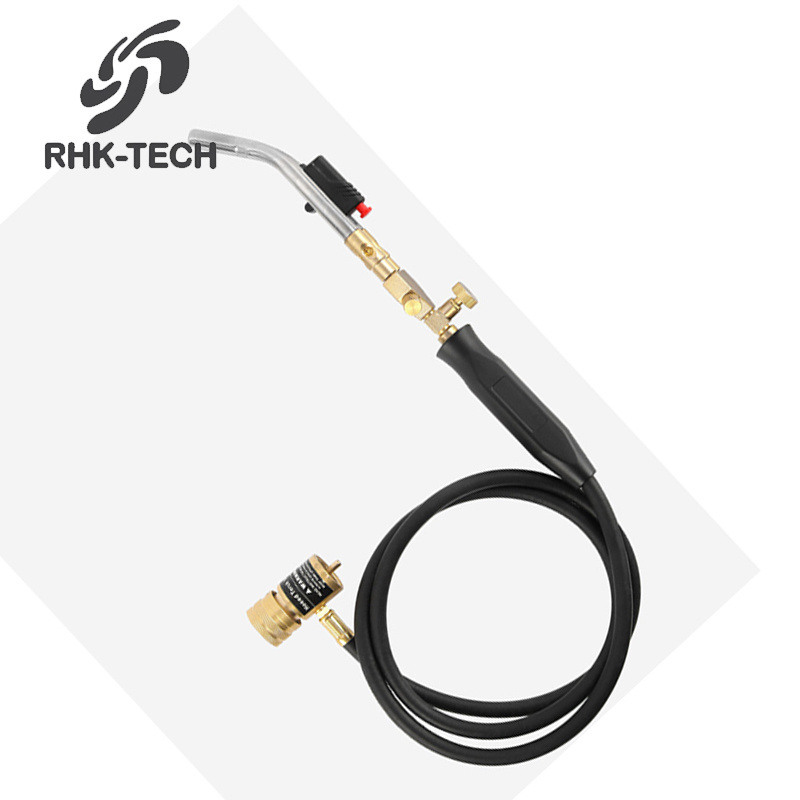 RHK Soldering Torch Mapp Gas Turbo Torch with 1.5m Hose Fit for BBQ Food Heating Jewelry Soldering