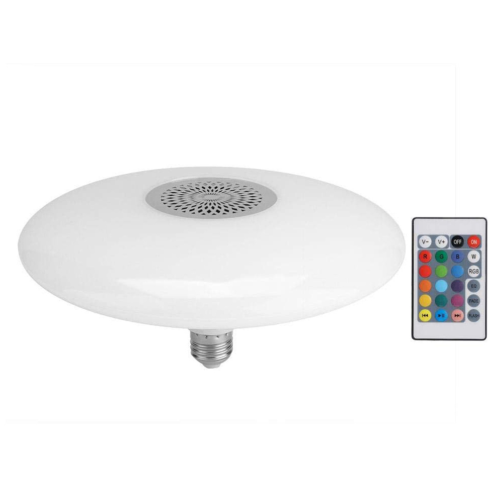 Smart 18W music speaker IR control RGB music led recessed ceiling light with remote control