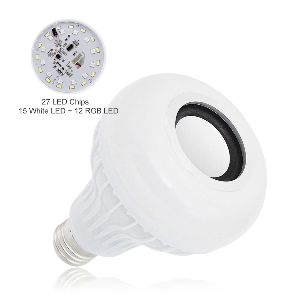 Dimmable led light bulb color changing 12 watt rgb multicolor wifi remote E27 led smart bulb