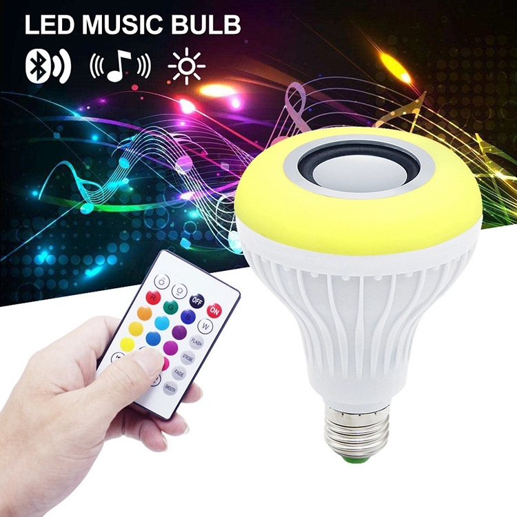 Dimmable led light bulb color changing 12 watt rgb multicolor wifi remote E27 led smart bulb