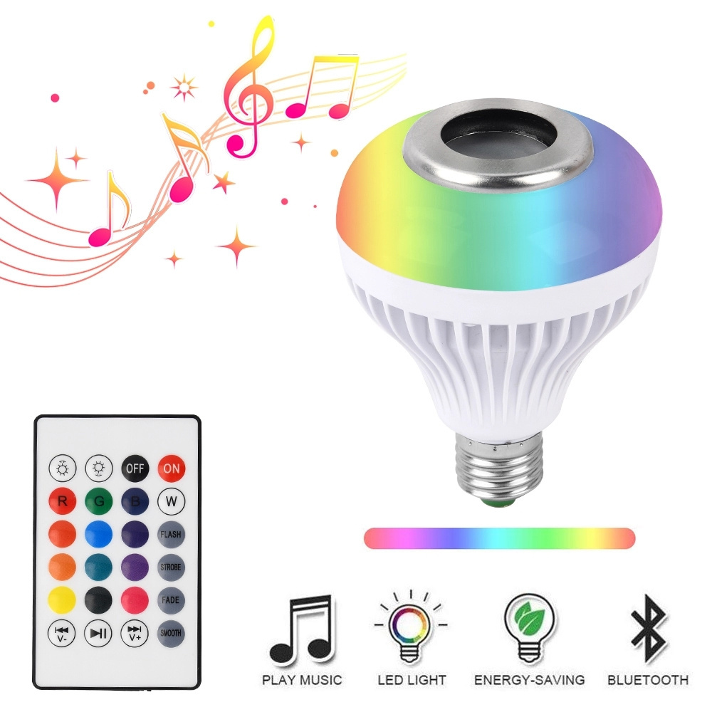 Dimmable led light bulb color changing 12 watt rgb multicolor wifi remote E27 led smart bulb